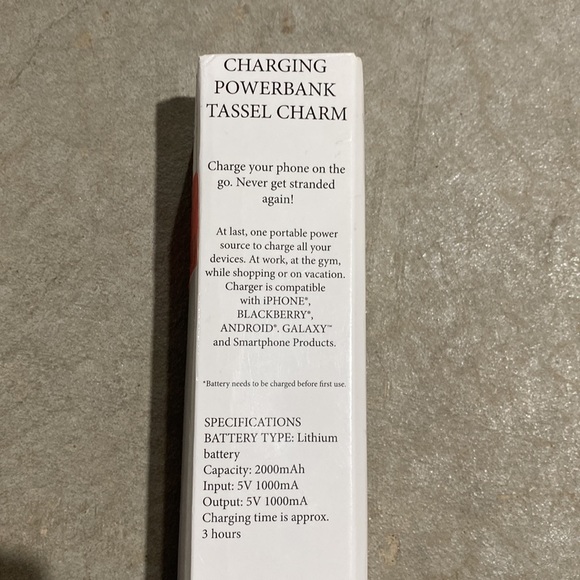 Accessory keychain bag charm mobile power source chic battery NIB - Picture 8 of 8